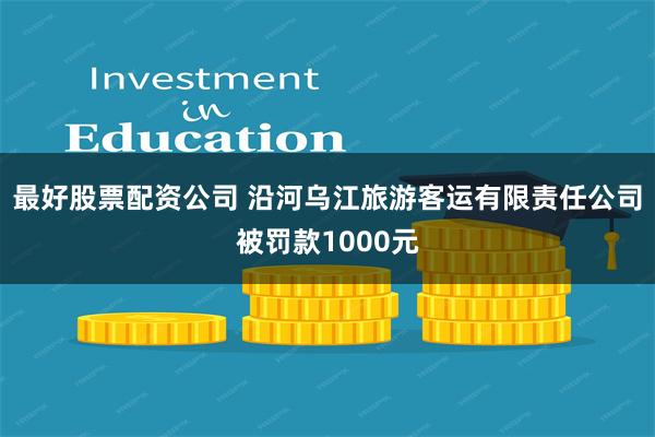 最好股票配资公司 沿河乌江旅游客运有限责任公司被罚款1000元