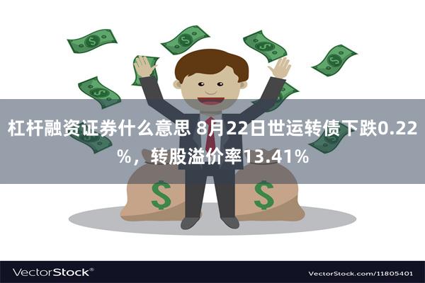 杠杆融资证券什么意思 8月22日世运转债下跌0.22%，转股溢价率13.41%