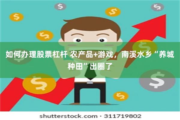 如何办理股票杠杆 农产品+游戏，南溪水乡“养城种田”出圈了