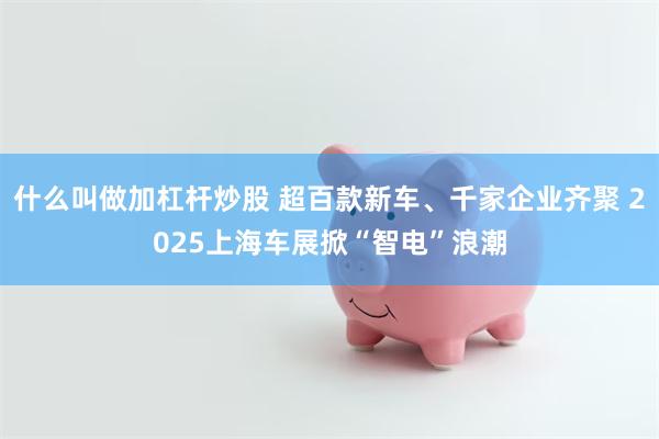 什么叫做加杠杆炒股 超百款新车、千家企业齐聚 2025上海车展掀“智电”浪潮